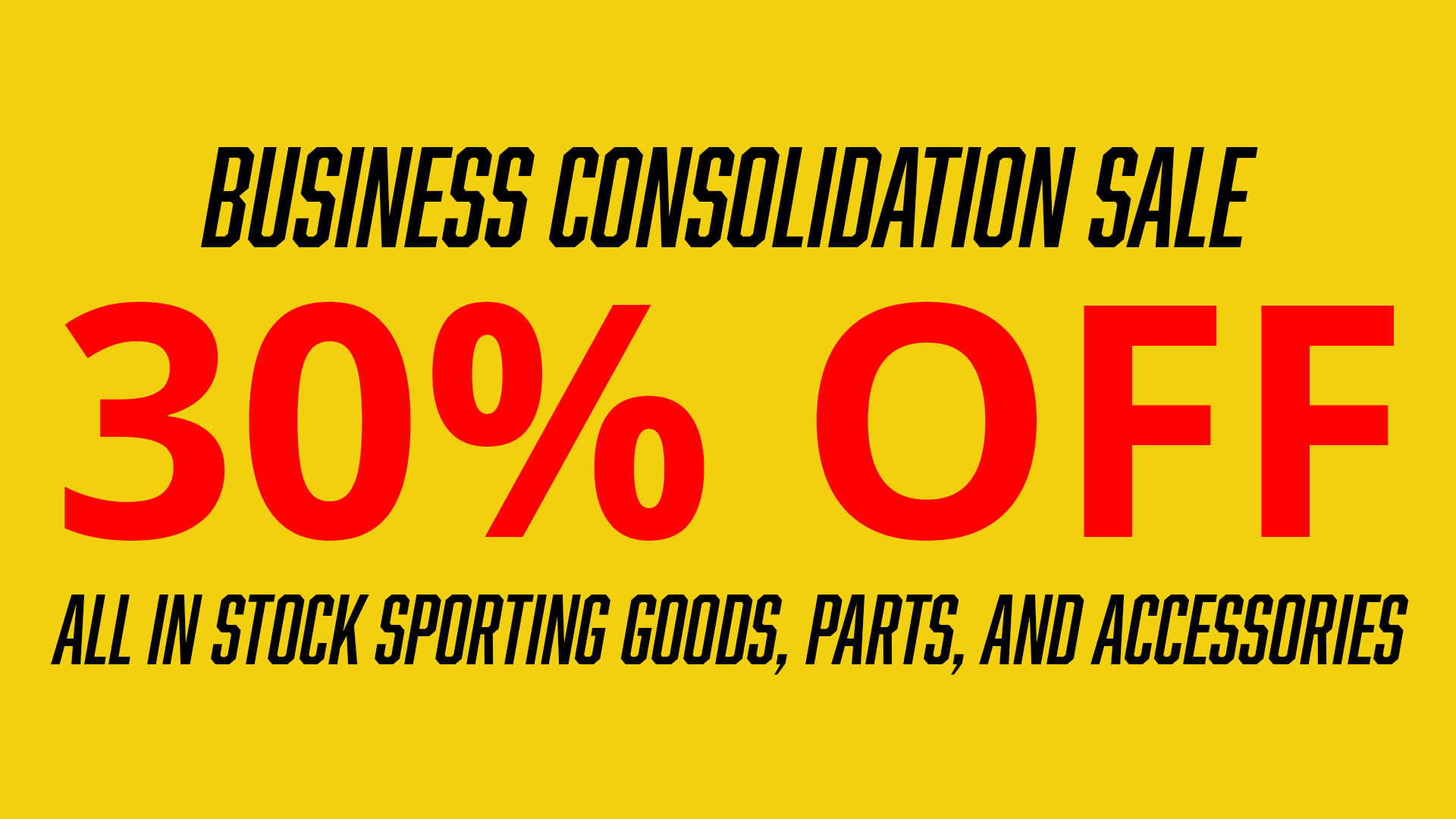 Consolidation Sale